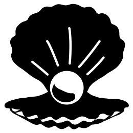 Shell and pearl icon symbolizing packaging design that stands out on the shelf.