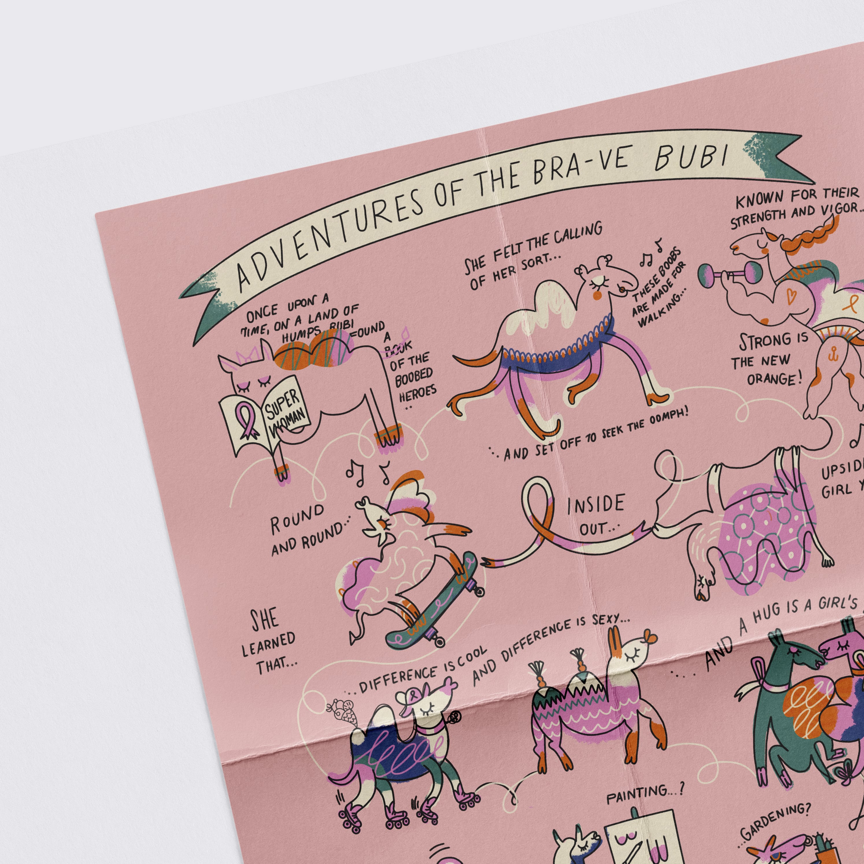 Close-up detail of Abraso’s poster/wrapper design by Fru Pinter.